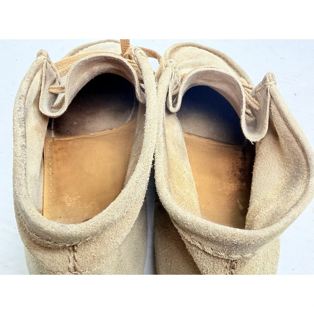 Clarks Originals Wallabee Tan Suede Shoes Men's 12 US UK 11 Crepe Sole